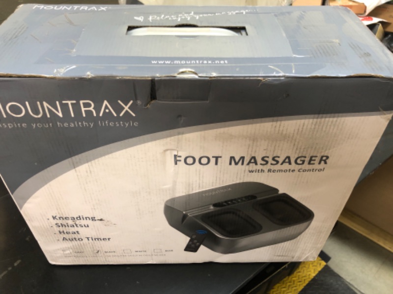 Photo 1 of MOUNTRAX Foot Massager Machine with Heat, Gifts for Women Men, Shiatsu Foot Massager with Remote Control, Deep Kneading and Soothing Heat, Fits Feet Up to Men Size 12 (Black)