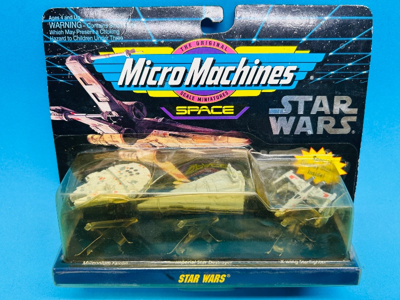 Photo 1 of 195004…vintage 1993 Star Wars Micro Machines space figures 