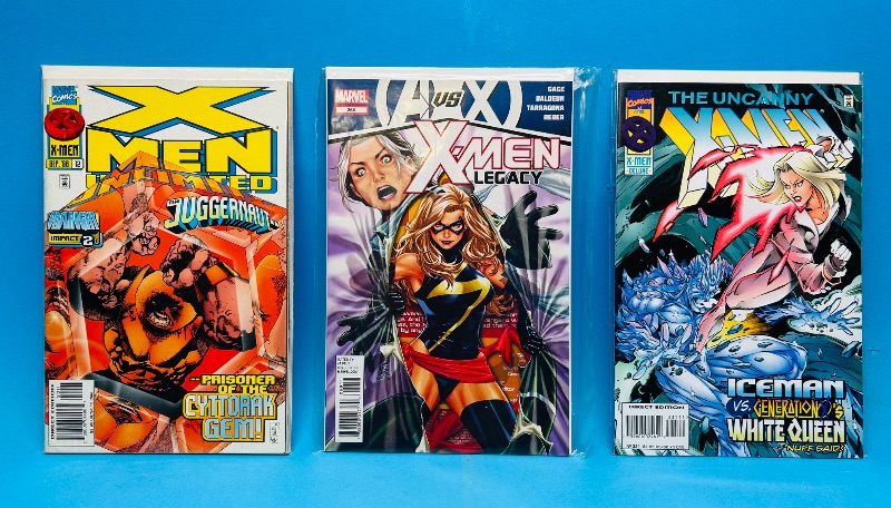 Photo 1 of 195018…3  X-men comics in plastic sleeves 