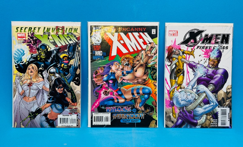 Photo 1 of 195019…3  X-men comics in plastic sleeves 