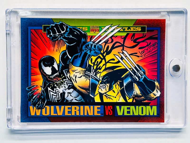 Photo 1 of 195033…Marvel Wolverine vs. Venom card 164 in hard plastic case
