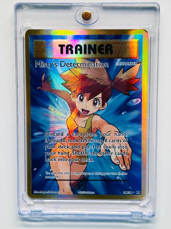 Photo 1 of 195034…Pokémon hologram Trainer Misty’s Determination card in hard plastic case