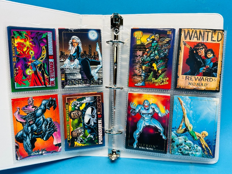 Photo 1 of 195055…final sale no returns/refunds-72 mixed Marvel cards in binder 
