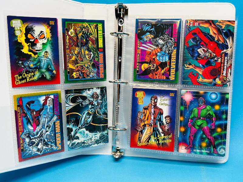 Photo 1 of 195055…final sale no returns/refunds-72 mixed Marvel cards in binder