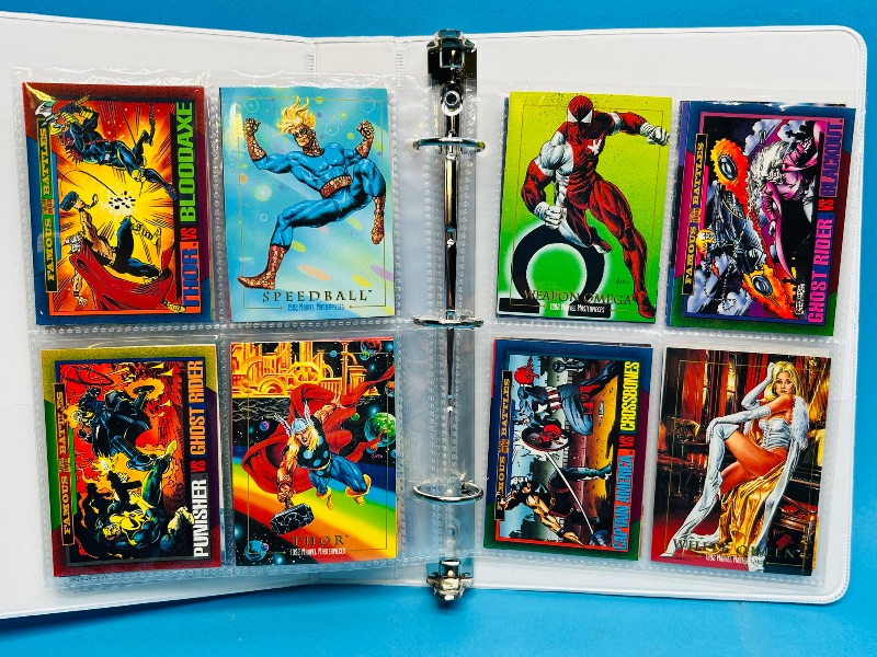 Photo 1 of 195055…final sale no returns/refunds-72 mixed Marvel cards in binder 
