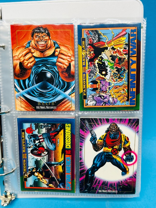 Photo 1 of 195055…final sale no returns/refunds-72 mixed Marvel cards in binder 