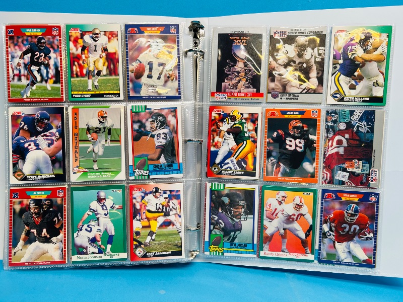 Photo 1 of 195065…final sale no returns/refunds-360 mixed football cards in binder 