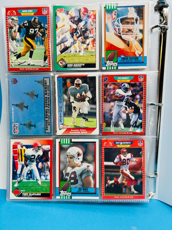 Photo 1 of 195065…final sale no returns/refunds-360 mixed football cards in binder 