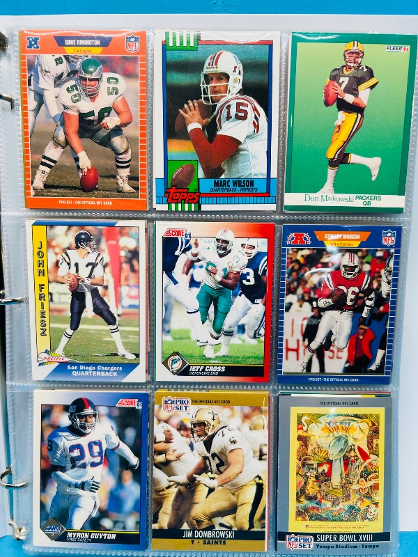 Photo 1 of 195065…final sale no returns/refunds-360 mixed football cards in binder 