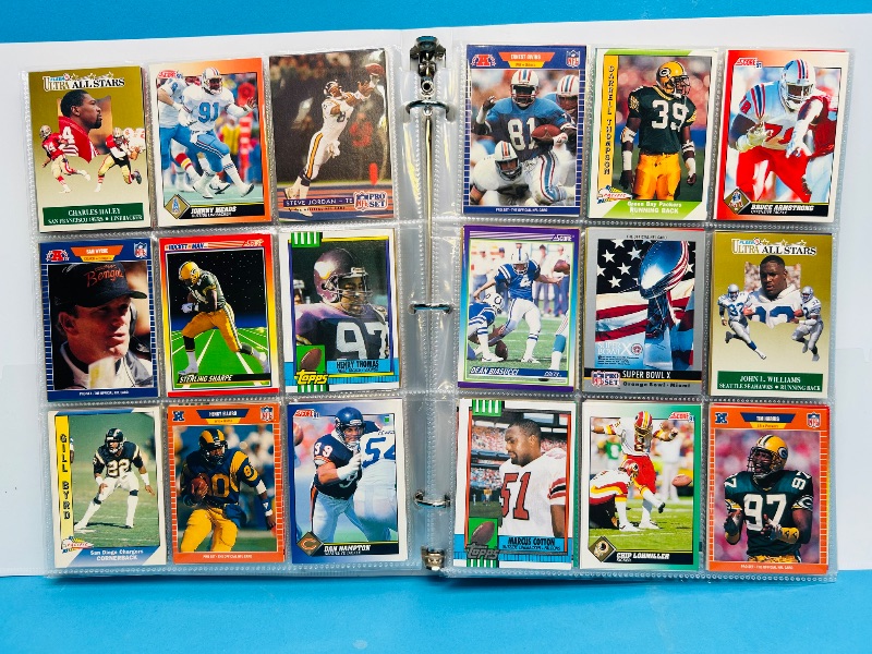 Photo 1 of 195065…final sale no returns/refunds-360 mixed football cards in binder 