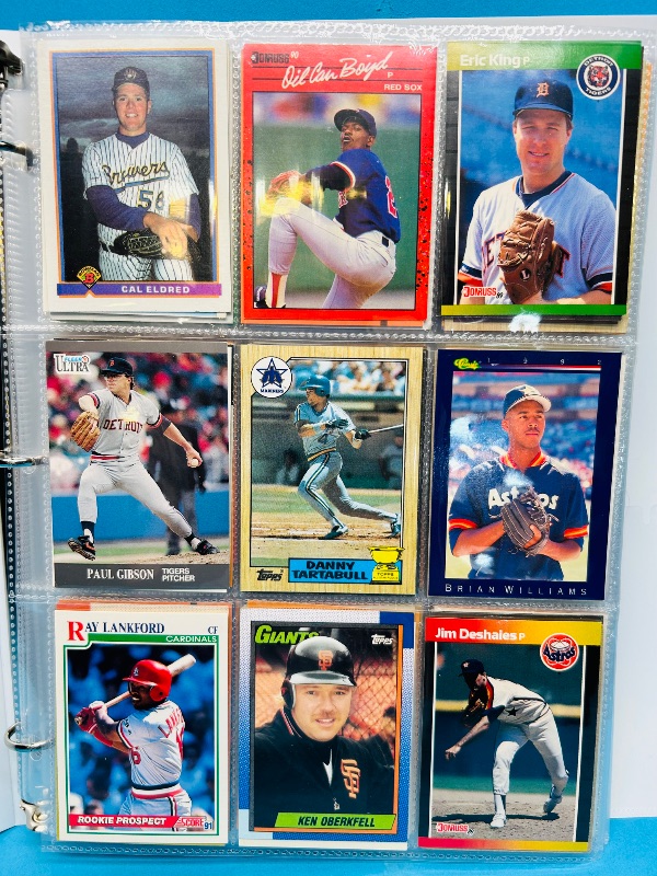 Photo 1 of 195067… final sale no returns/refunds-306 mixed baseball cards in binder 