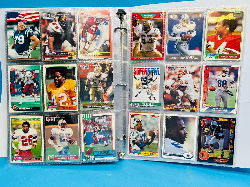 Photo 1 of 195068… final sale no returns/refunds-360 mixed football cards in binder 