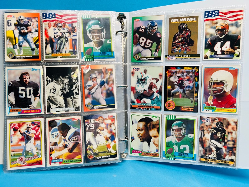 Photo 1 of 195068… final sale no returns/refunds-360 mixed football cards in binder 