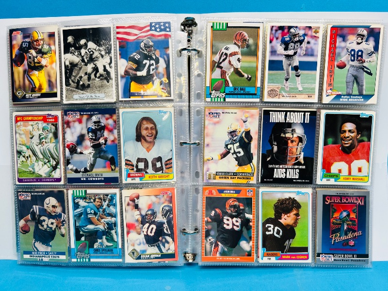 Photo 1 of 195068… final sale no returns/refunds-360 mixed football cards in binder 