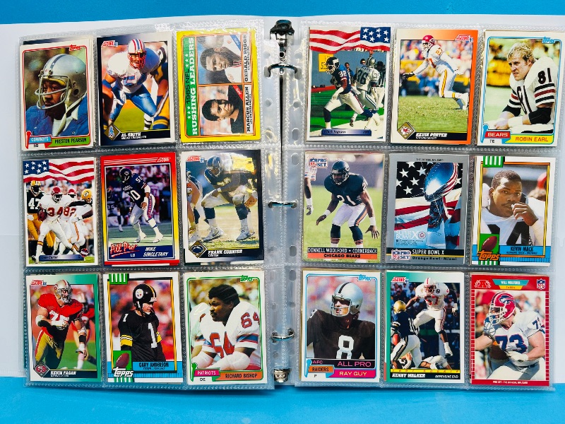 Photo 1 of 195068… final sale no returns/refunds-360 mixed football cards in binder 