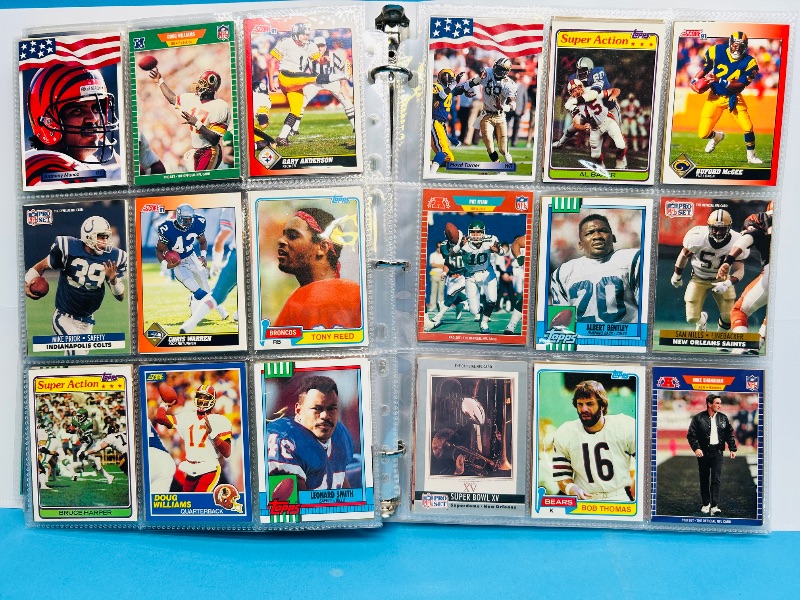 Photo 1 of 195068… final sale no returns/refunds-360 mixed football cards in binder 
