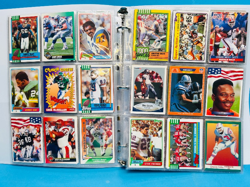 Photo 1 of 195068… final sale no returns/refunds-360 mixed football cards in binder 