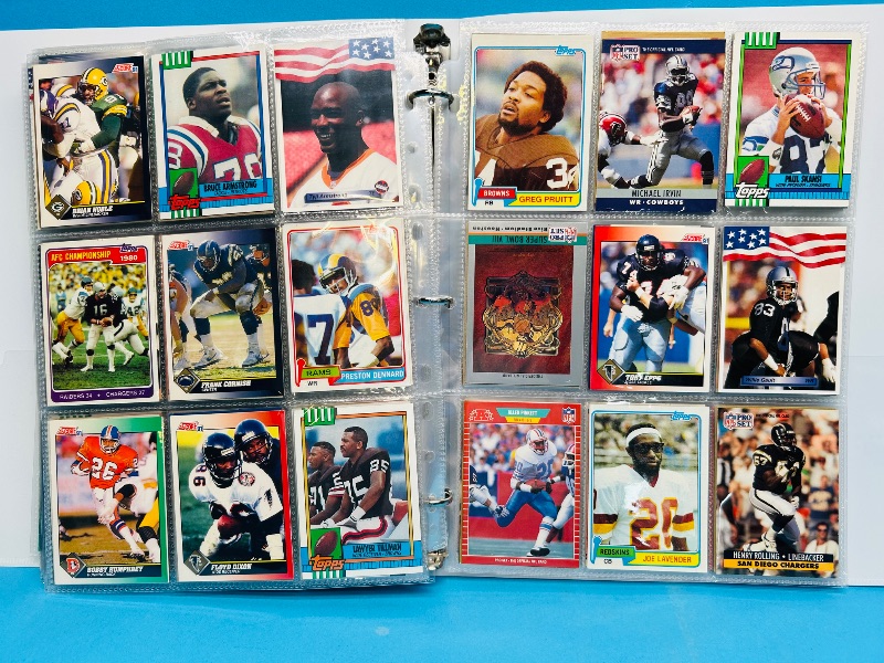 Photo 1 of 195068… final sale no returns/refunds-360 mixed football cards in binder 