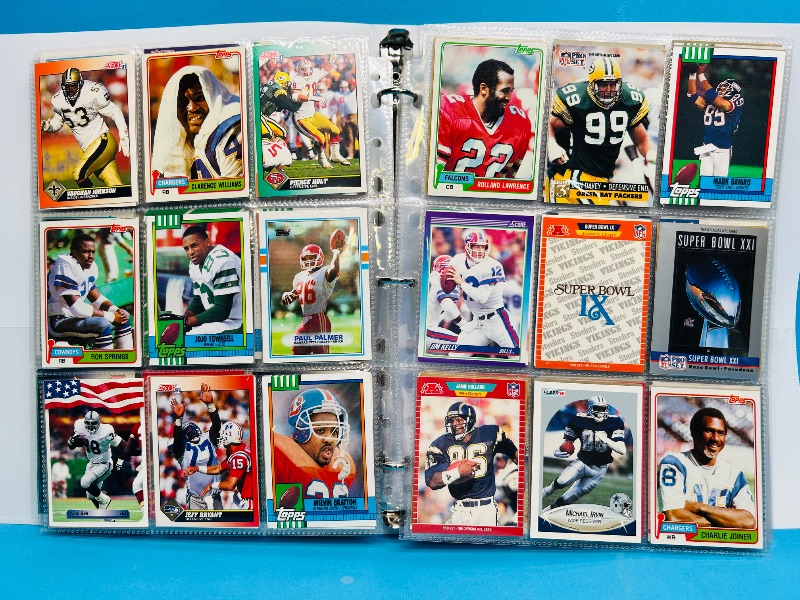Photo 1 of 195068… final sale no returns/refunds-360 mixed football cards in binder 