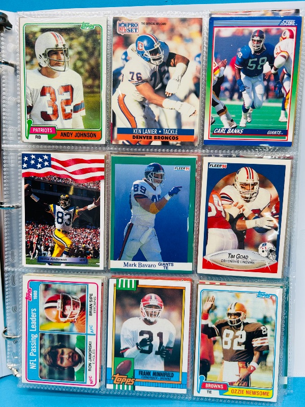 Photo 1 of 195068… final sale no returns/refunds-360 mixed football cards in binder 