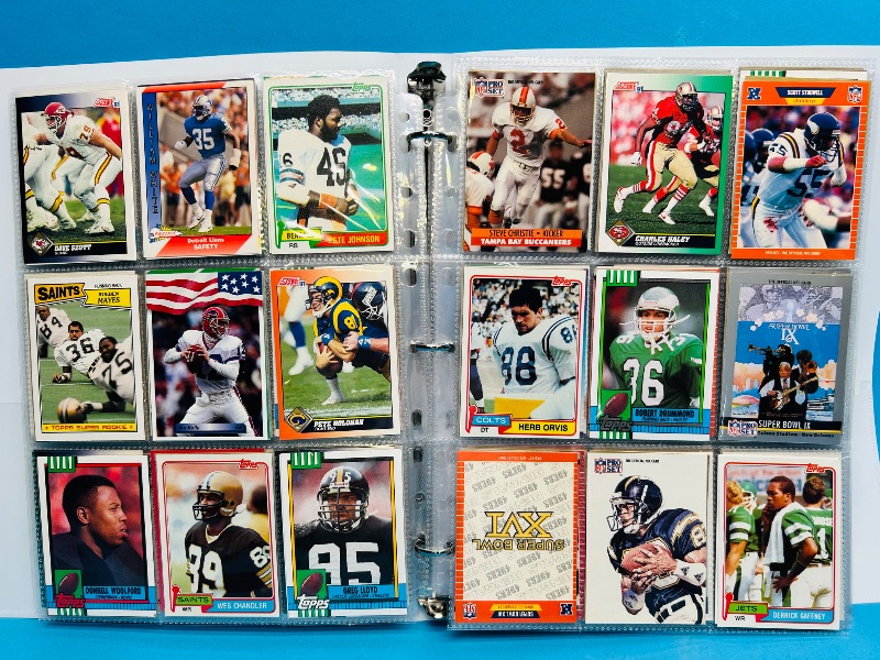 Photo 1 of 195068… final sale no returns/refunds-360 mixed football cards in binder 