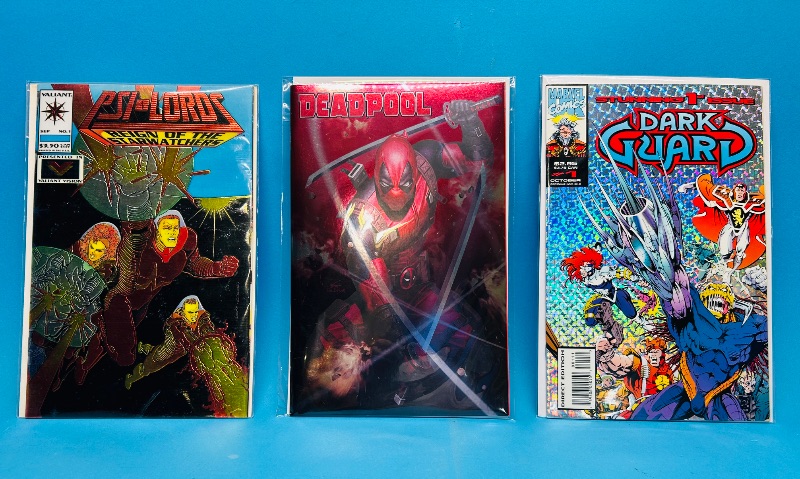 Photo 1 of 195073…3 foil/chrome covers #1 comics in plastic sleeves 
