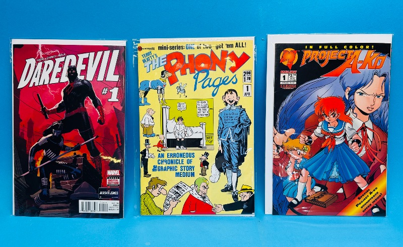 Photo 1 of 195076…3 comics all #1’s in plastic sleeves 