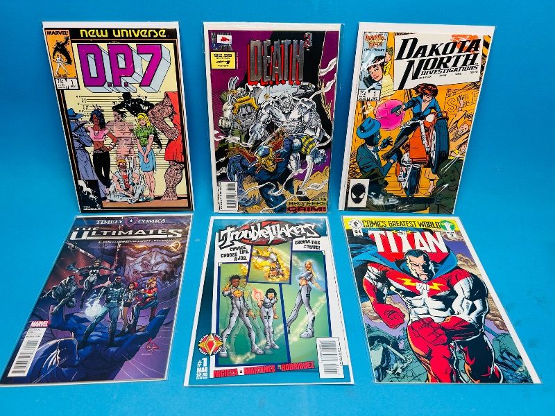 Photo 1 of 195088…6 comics all #1’s in plastic sleeves 