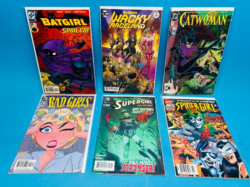 Photo 1 of 195090…6 female character comics in plastic sleeves 