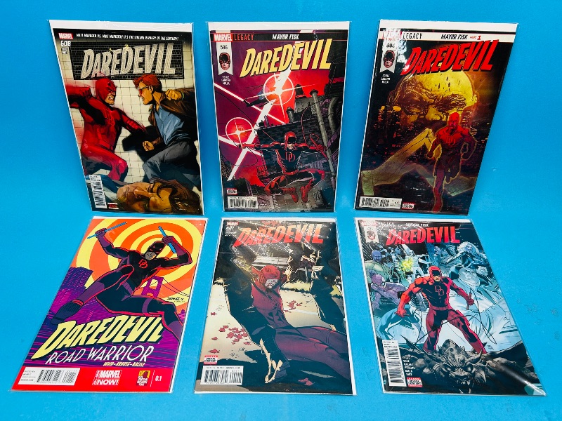 Photo 1 of 195091…6 daredevil  comics in plastic sleeves 