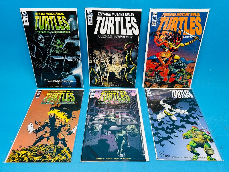 Photo 1 of 195092…6 teenage Mutant Ninja Turtles  comics in plastic sleeves 