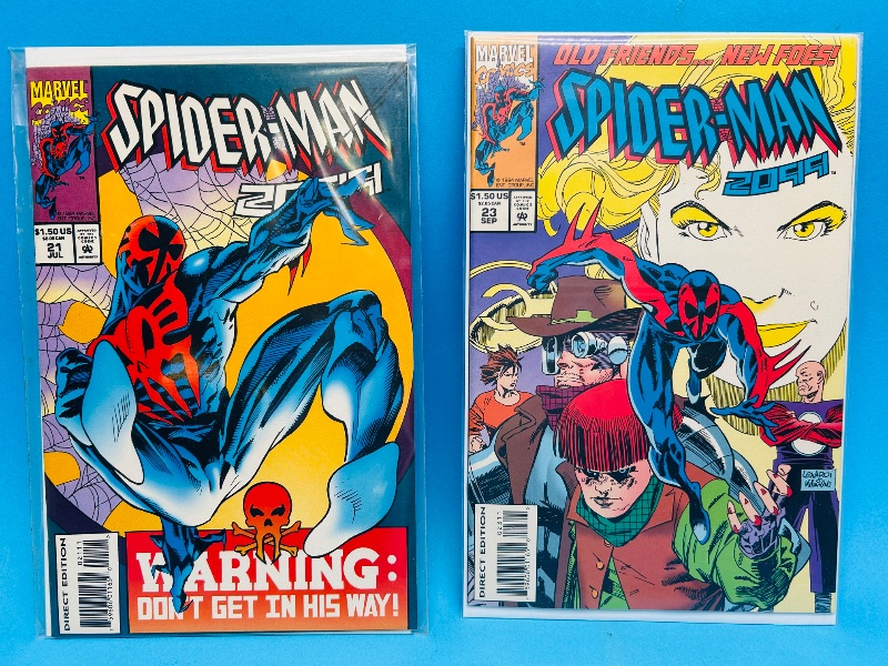 Photo 1 of 195115…2 vintage Spider-Man  comics in plastic sleeves 