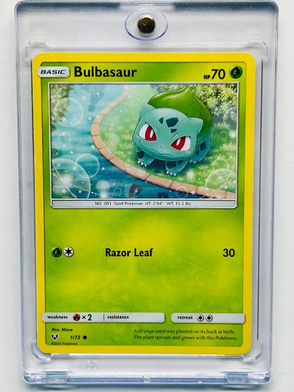 Photo 1 of 195126…Bulbasaur Pokémon card in hard plastic case