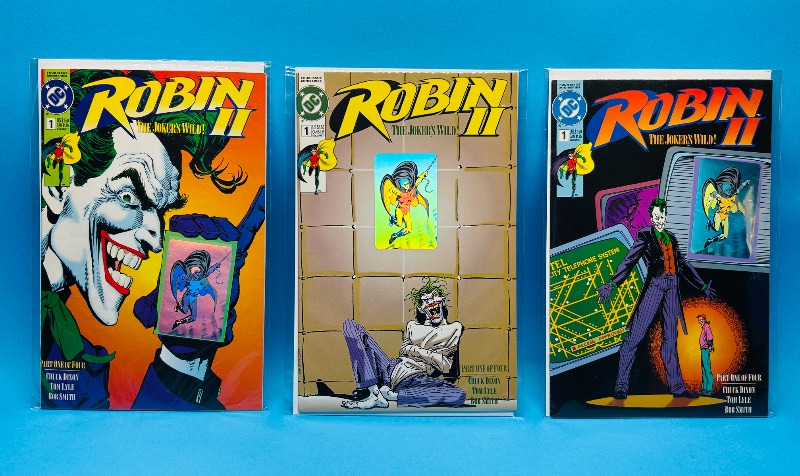 Photo 1 of 195139…3 Robin #1 comics in plastic sleeves 