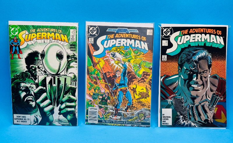 Photo 1 of 195146…3 Superman comics in plastic sleeves 