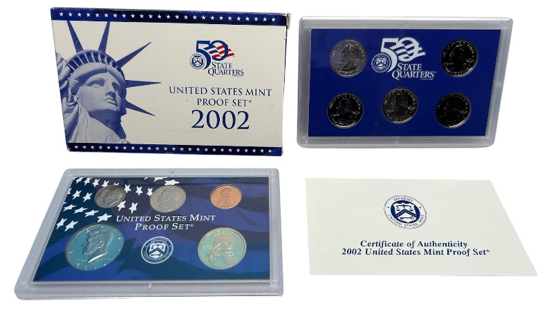 Photo 1 of 195156…2002 US mint proof set and quarters with COA