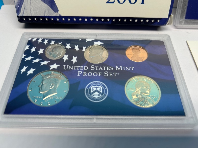 Photo 1 of 195160…2001 US mint proof set and quarters with COA