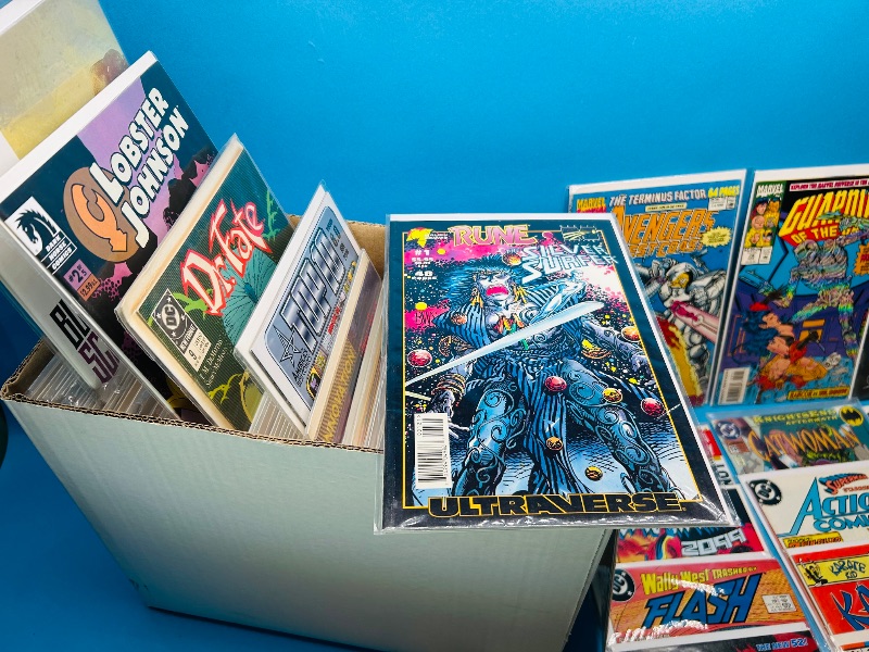 Photo 1 of 195165…final sale no returns/refunds-110+ comics in plastic sleeves in box