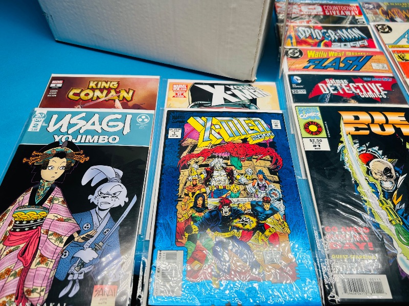 Photo 1 of 195165…final sale no returns/refunds-110+ comics in plastic sleeves in box