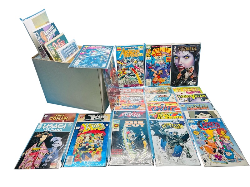 Photo 1 of 195165…final sale no returns/refunds-110+ comics in plastic sleeves in box
