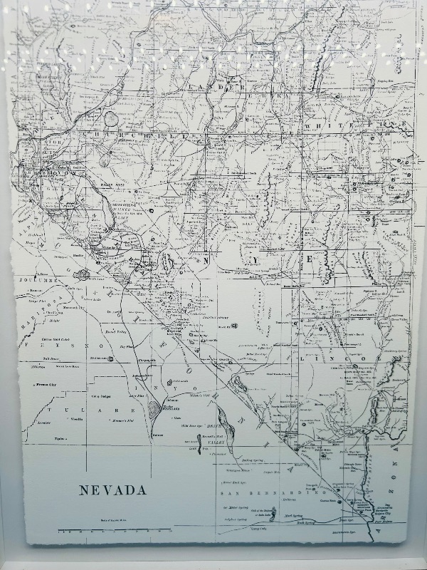Photo 1 of 195168…24 x 16” framed Nevada state map