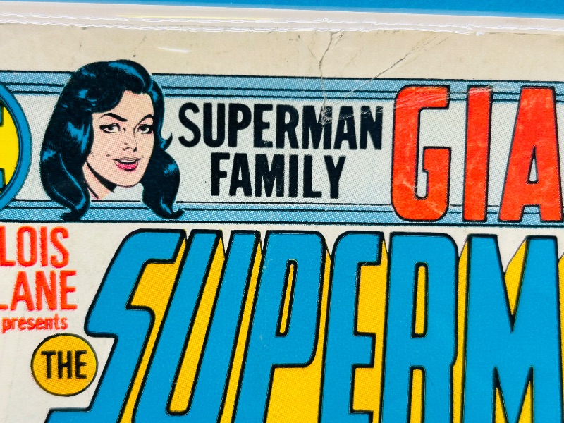 Photo 1 of 195193…vintage Superman family comic in plastic sleeve-wear from age