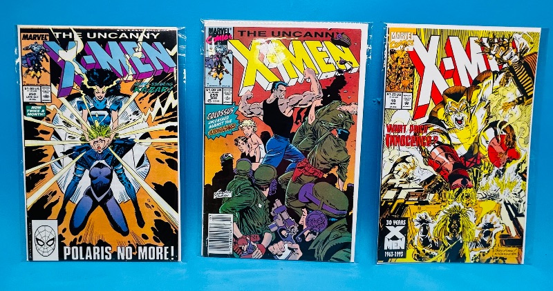 Photo 1 of 195208…3 vintage X-men comics in plastic sleeves 