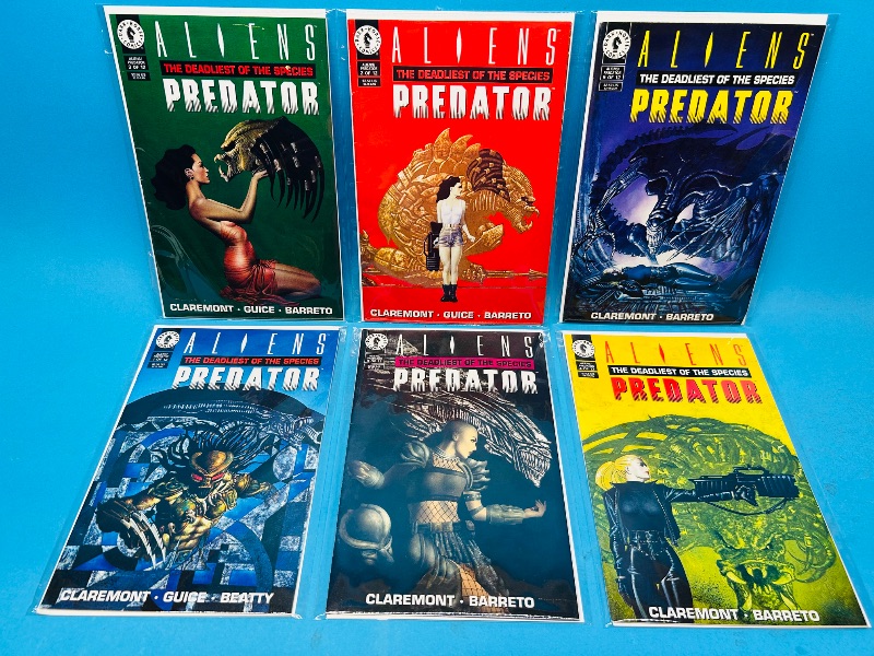 Photo 1 of 195218…6 aliens predator comics in plastic sleeves 
