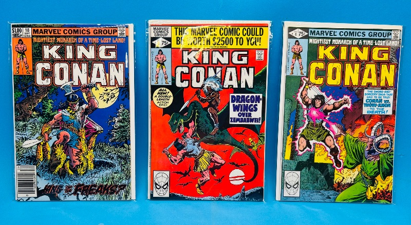Photo 1 of 195219…3 vintage  King Conan comics in plastic sleeves 