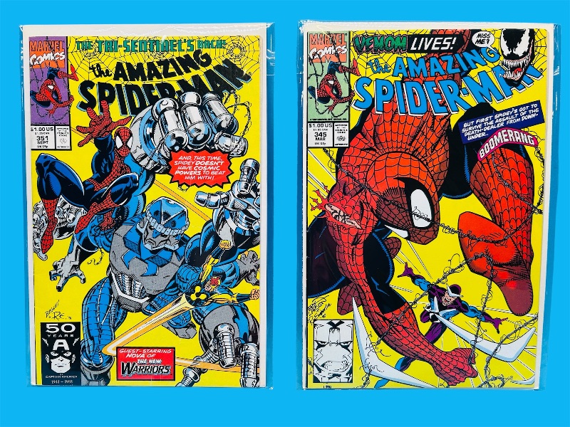 Photo 1 of 195226…2 vintage Spider-Man comics in plastic sleeves 