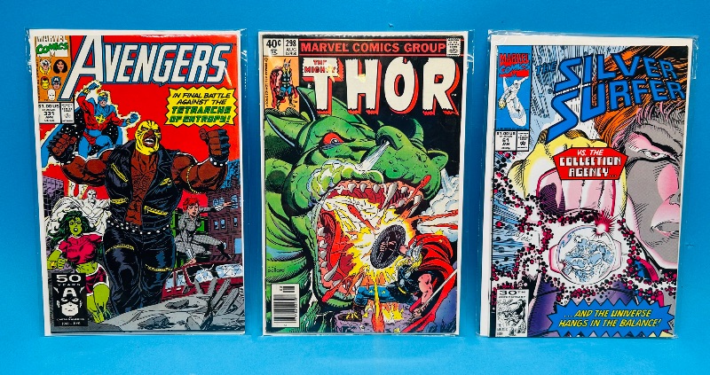 Photo 1 of 195232…3 vintage comics in plastic sleeves 