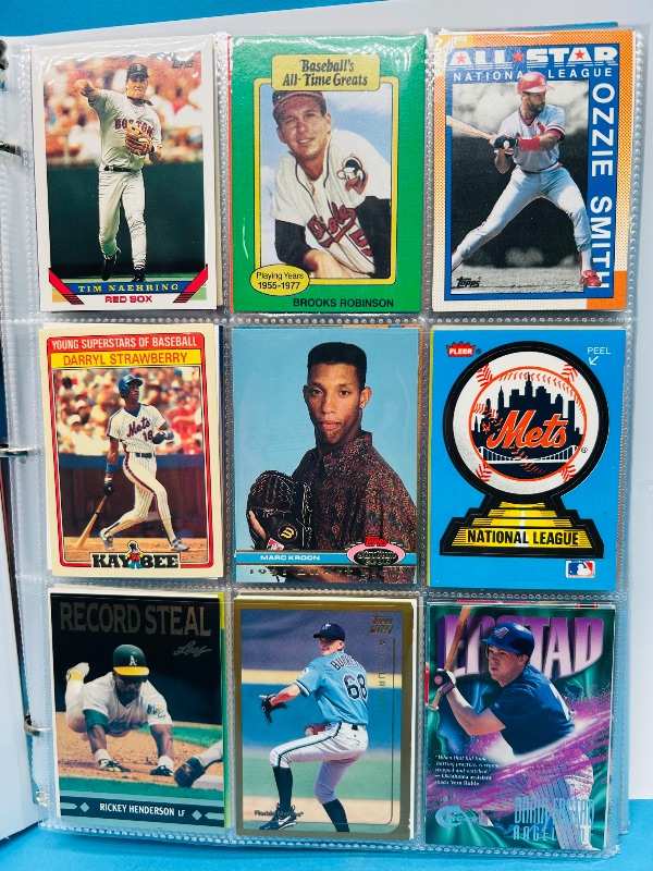 Photo 1 of 195235… final sale no returns/refunds-360 mixed baseball cards in binder 