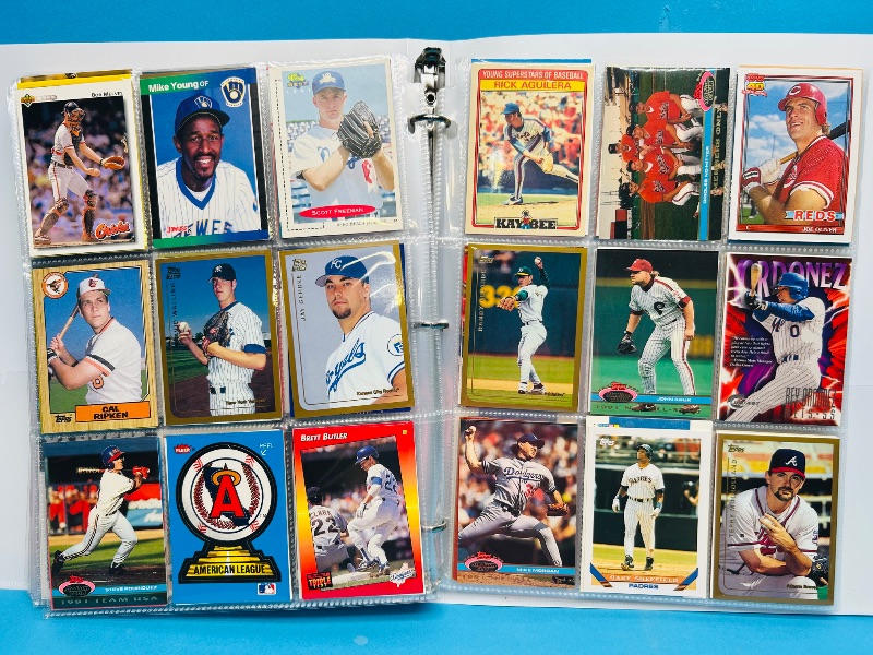 Photo 1 of 195235… final sale no returns/refunds-360 mixed baseball cards in binder 