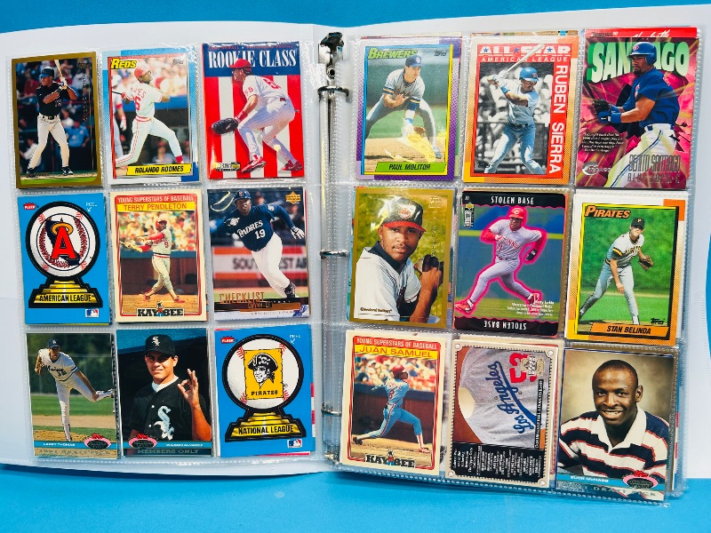 Photo 1 of 195235… final sale no returns/refunds-360 mixed baseball cards in binder 